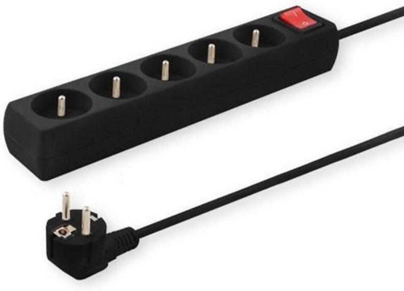 Savio LZ-04 Steckdosenleiste, 6 Steckdosen, 5 m