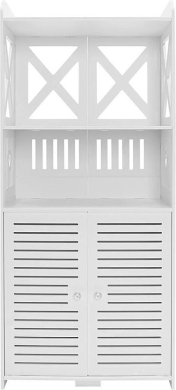Trade Shop - Mehrzweck-Badezimmerschrank mit SHELVE-Tür Wohnzimmer Küche Zimmer 40 x 25 x 90 cm -
