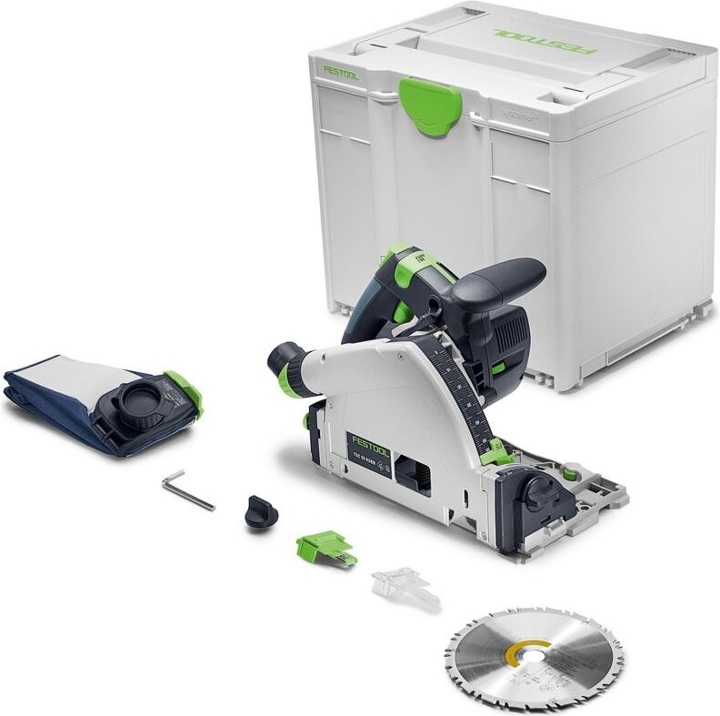 Festool Akku-Tauchsäge TSC 55 KSEB-Basic, incl. Kreissägeblatt, Zubehör, Systainer