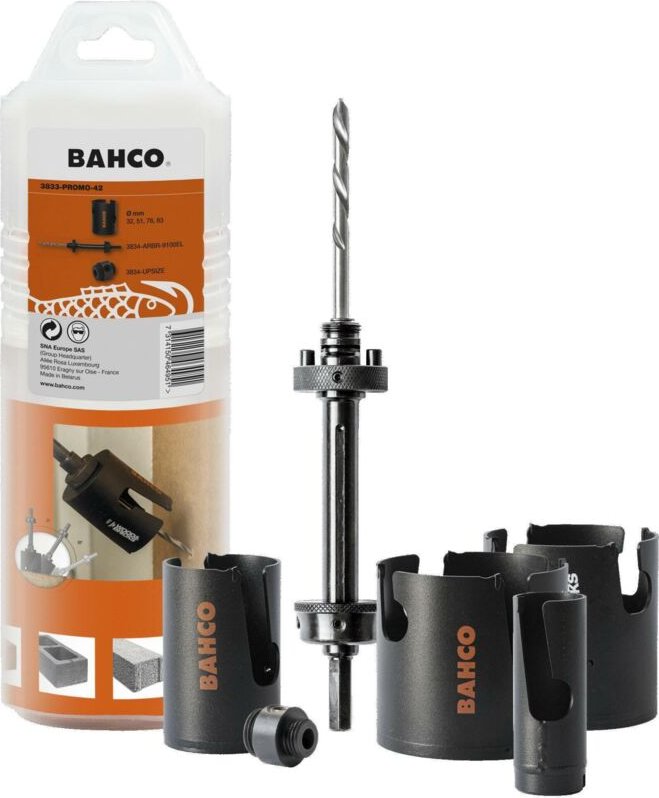 Bahco Set aus 6 Metall-Kronenbohrern