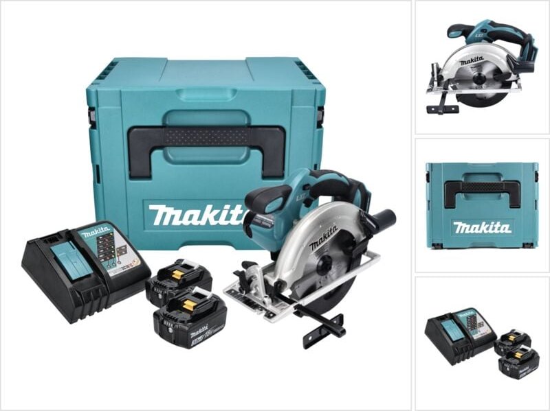 Thumbnail - Makita - dss 611 rfj Akku Handkreissäge 18 v 165 mm + 2x Akku 3,0 Ah + Ladegerät + Makpac