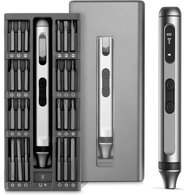 Elektrischer Schraubendreher, 50-in-1-Elektroschrauber-Set, Akkuschrauber mit 48 magnetischen Bits + 1 Zange + 1 Stange,...