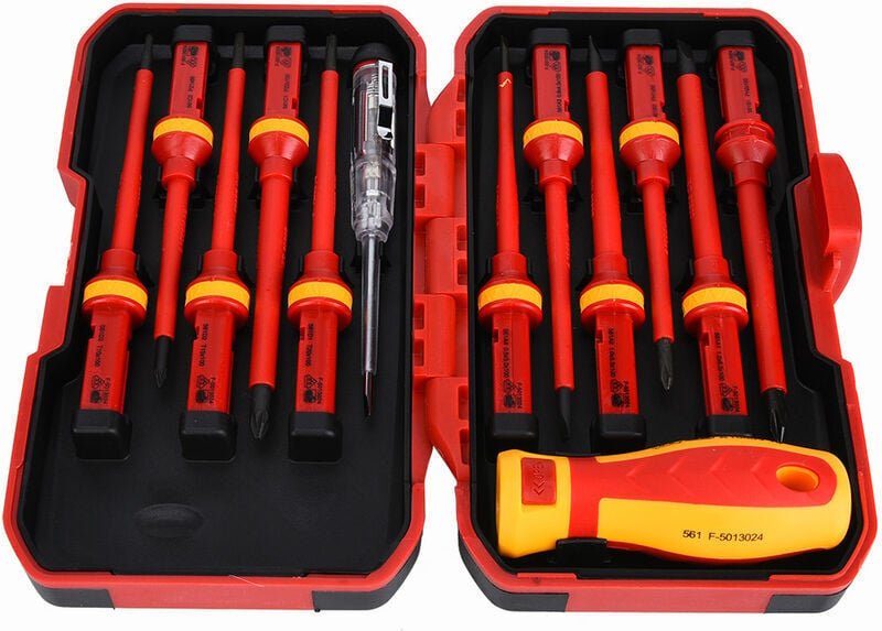 13-teiliges Schraubendreher-Set, Isolierung, Kunststoffgriff, Schraubendreher-Set, Elektriker-Handreparatur-Werkzeug, A1...