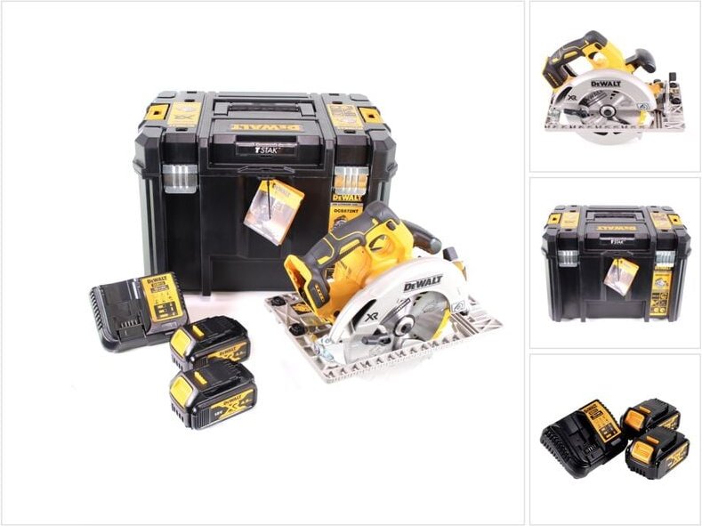 DeWalt DCS 572 M2 Akku Handkreissäge 18V 184 x 16 mm + 2x Akku 4,0Ah + Ladegerät + T-STAK