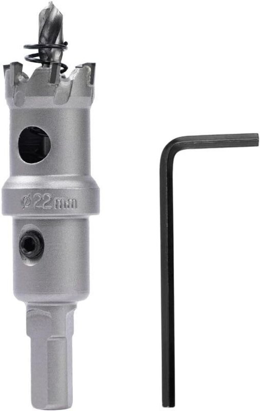 Vtizikl Scie cloche bimétallique – 22 mm, métal dur, robuste, qualité industrielle, pour métal, bois, acier inoxydable, ...