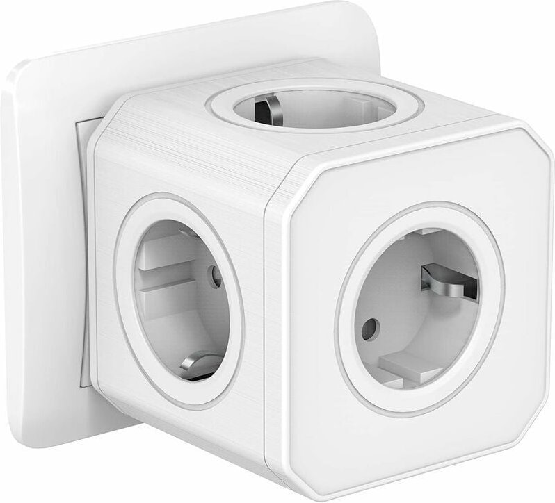 Multiprise Murale Cube 5 en 1 avec Protection Contre Les Surcharges&Parasurtenseurs,Multiprise Cube 4000W/16A avec Porte...