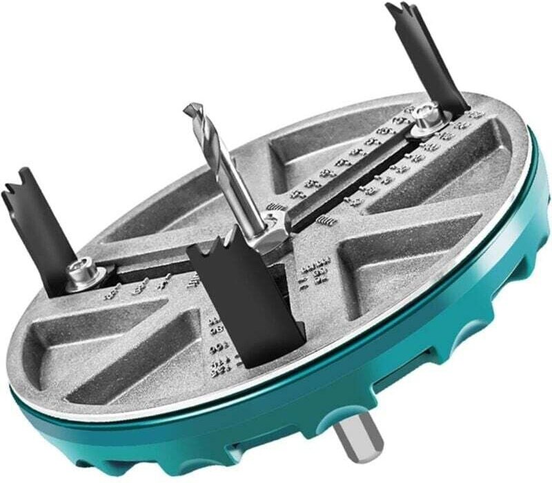 Verstellbare Lochsäge, Durchmesser 45 mm–130 mm, zum Öffnen und Schneiden von Löchern in Gipskarton und Korkplatten