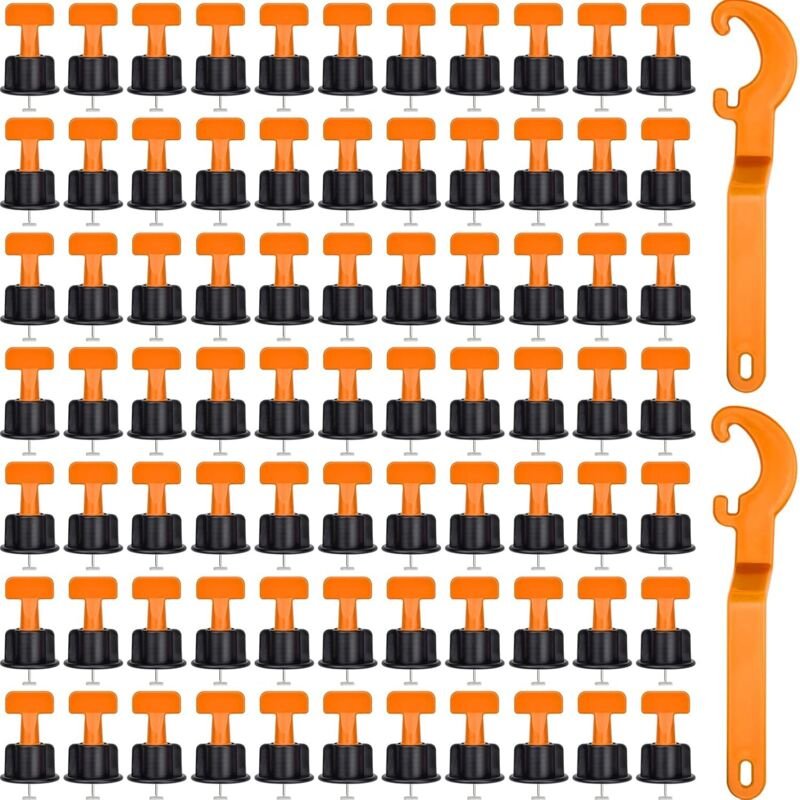 100-teiliges Fliesenverlegesystem, wiederverwendbare Fliesenverlegewerkzeuge für Fliesen, Keramikfliesen, Holzplatten mi...