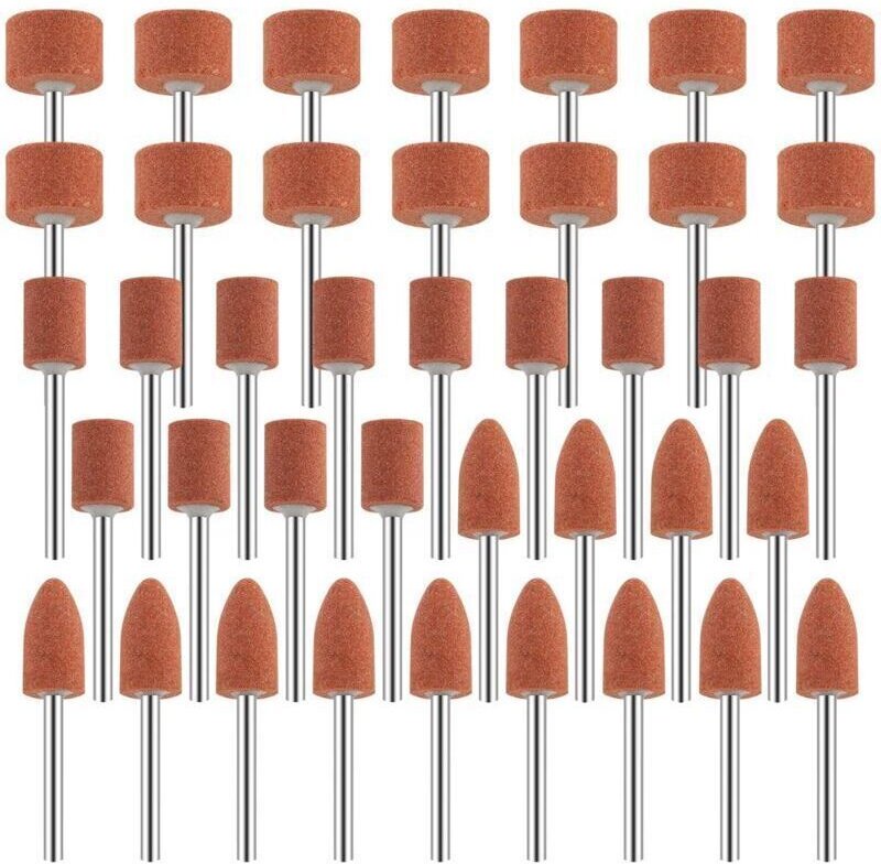 Satz mit 42 Aluminiumoxid-Schleifscheiben mit 1/8"-Schaft für Dremel – Schleifen, Polieren und Entgraten von Metallen