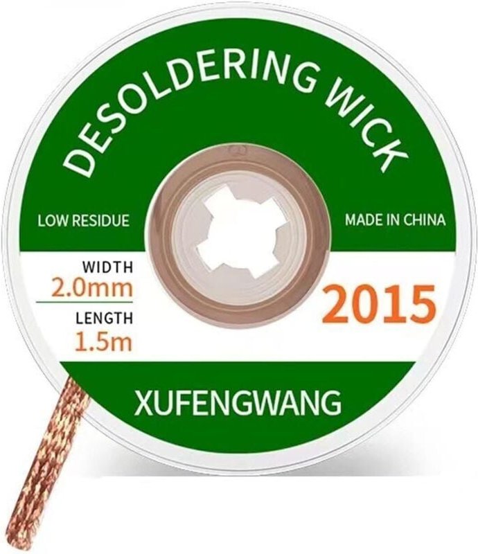 Entlötlitze zum Entfernen von Lötzinn und Zerlegen elektrischer Bauteile, No-Clean Entlötdraht (2,5 mm x 1,5 m, 1 Stück)