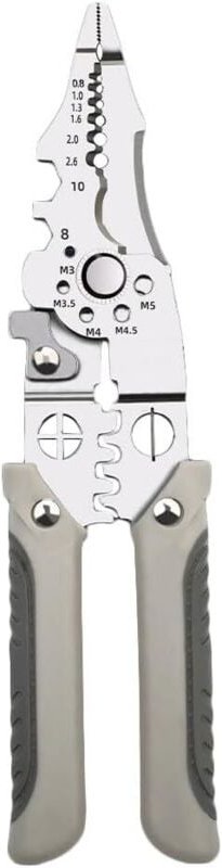 Multifunktionszange aus Edelstahl – Abisolieren, Crimpen, Schneiden, Wickeln, Trennen – Elektrikerwerkzeug zum Scheren u...