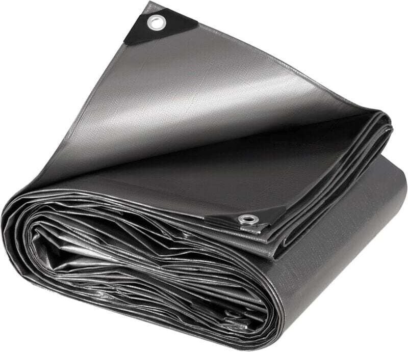 Pe Plane Wasserdicht Heavy Duty Plane, Wasserdichte Abdeckung Holz Tarp Schutzhülle mit Ösen Mehrzweck (Farbe : Grau, gr...