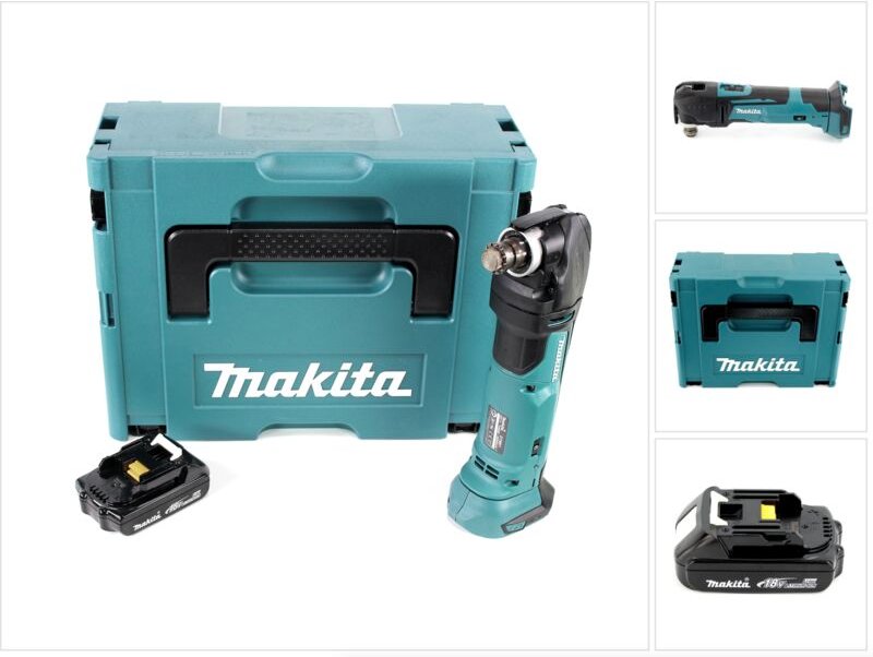 Makita DTM 51 18V Li-Ion Akku Multifunktionswerkzeug im Makpac + 1x BL 1815 N 18V - 1,5 Ah Li-Ion Akku - ohne Zubehör, o...
