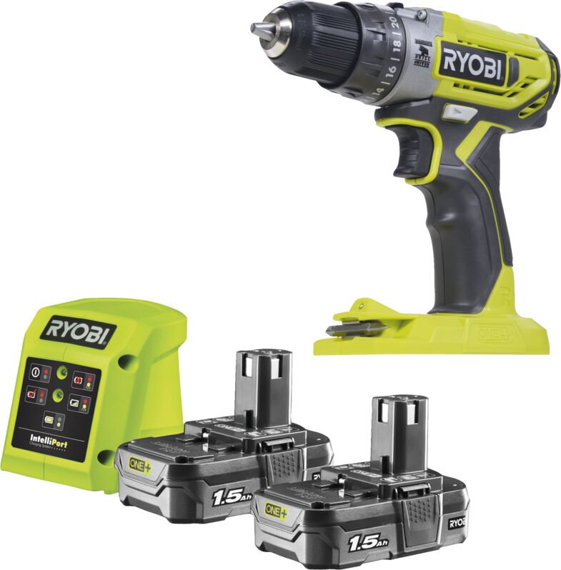 Thumbnail - Ryobi R18PD2-215G 18V Schlagbohrmaschine (2x 1,5Ah)