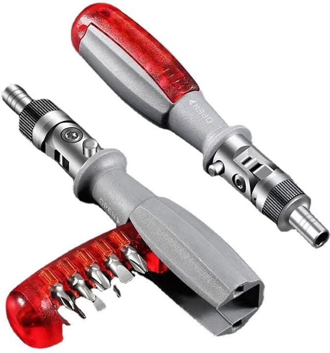 Ratschenschraubendreher mit Multi-Magnet-Bit, 10 in 1, kleiner Taschen-Mini-Schraubendreher, geeignet für Heim- und Auto...