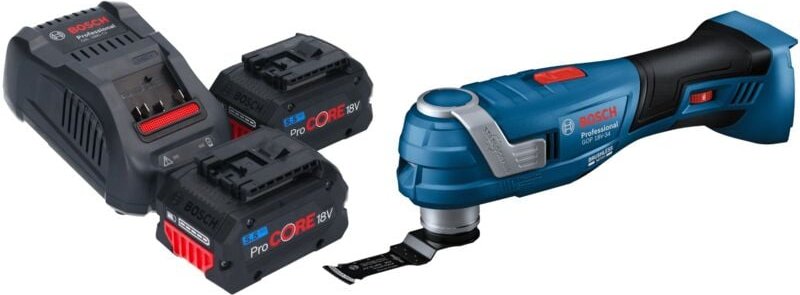 Bosch gop 18V-34 Professional Akku Multi Cutter 18 v Starlock Plus + 2x ProCORE Akku 5,5 Ah + Ladegerät