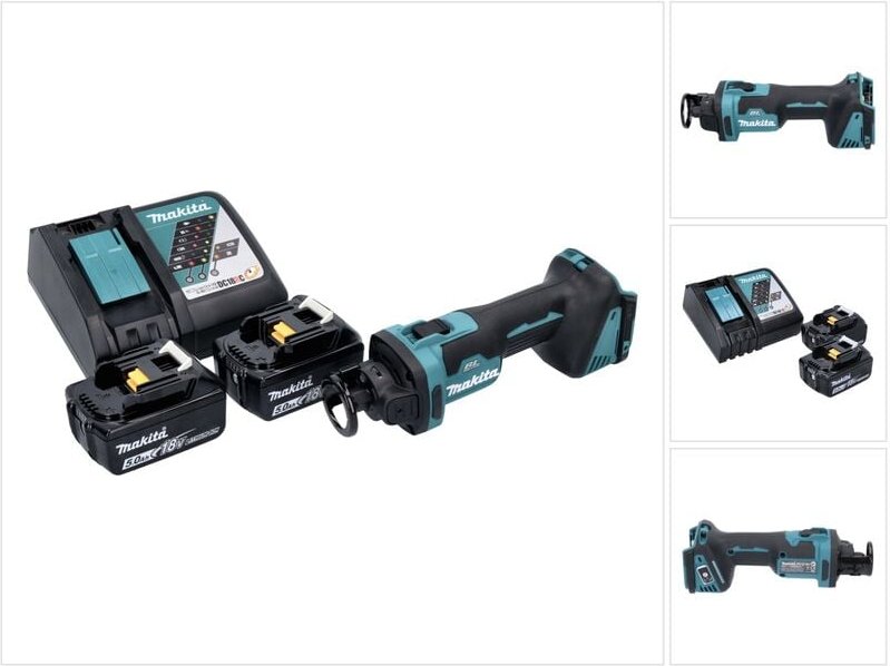 Makita - dco 181 rt Akku Rotationsschneider 18 v 32000 U/min Brushless + 2x Akku 5,0 Ah + Ladegerät