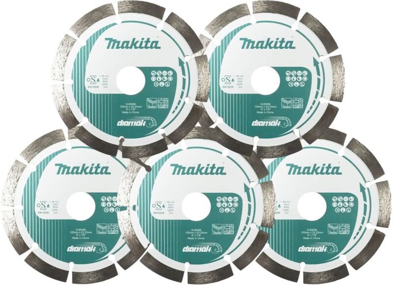 Makita 5x Diamak Diamanttrennscheibe 125 x 22,23 mm ( 5x D-80086 )