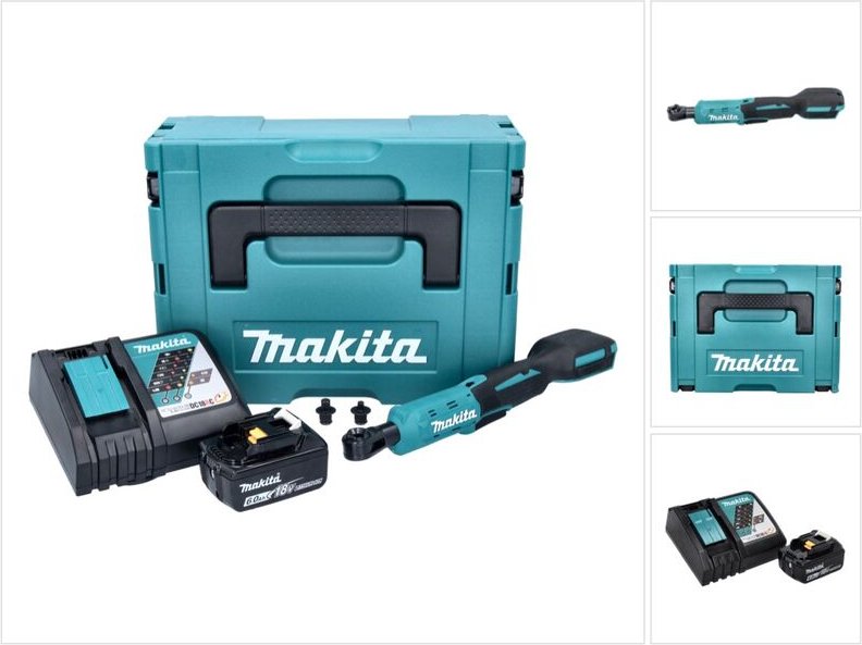 Thumbnail - Dwr 180 RG1J Akku Ratschenschrauber 18 v 47,5 Nm 1/4' 3/8' + 1x Akku 6,0 Ah + Ladegerät + Makpac - Makita