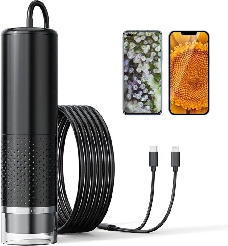 USB-Mikroskop für Mobiltelefone, 1080P HD-Mikroskop für iPhone und Android, 10-200-fache Vergrößerung, digitales Mikrosk...
