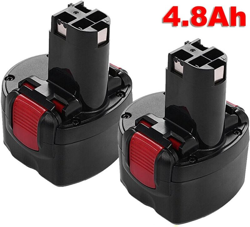 Pdstation - 9,6V 4,8Ah Ni-MH Ersatzbatterie für Bosch psr 960 BAT048 BAT100 BAT119 2607335272 2607335461 gsr 9,6VE-2 psr...