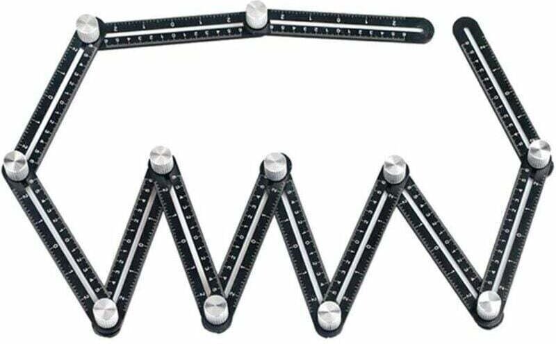 Mehrwinkel-Messlineal, präzise, aus hochwertiger Aluminiumlegierung, Anrisswerkzeug mit perforierter Form für Bauarbeite...