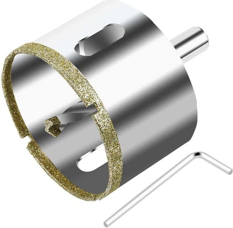 Thumbnail - Scie Cloche Diamant 68 mm - avec Foret de Guidage - Pour Carrelage, Céramique, Marbre, Granit, Verre - Haute Précision &...
