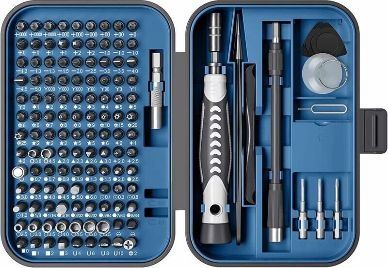 Gabrielle Präzisions-Schraubendreher-Set, 130-in-1, verbessertes Kit, magnetische Mini-Präzisionsschraubendreher mit Geh...