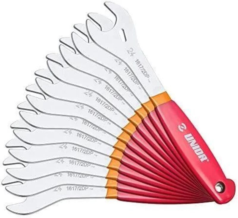 Unior 12-teiliges Kegel-Schlüsselset bicolore aus Stahl