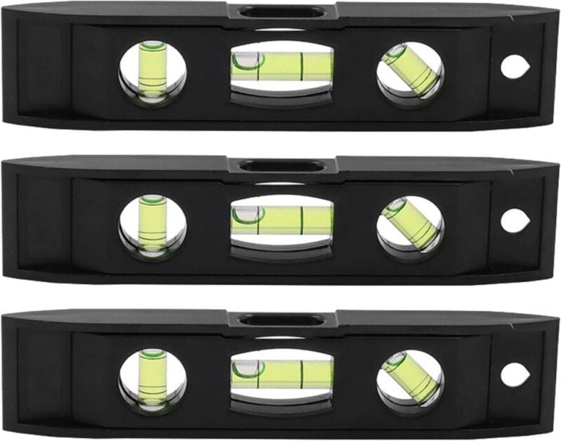 Ccykxa - 3 Stück magnetisches Torpedo-Lineal, robuste Wasserwaage, magnetische Wasserwaage, Balance-Lineal, Wasserwaage,...