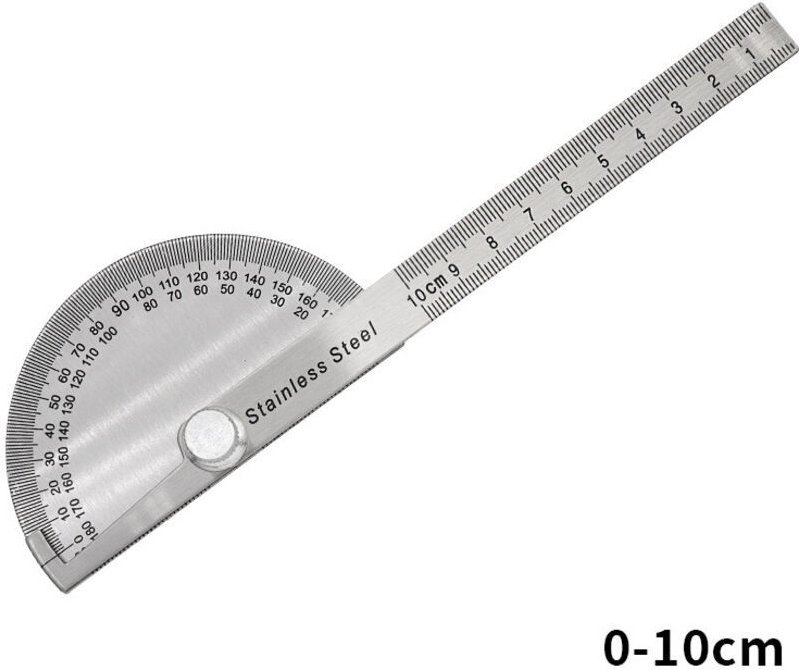 Winkelmesser aus Edelstahl, 0–180°, Messarm, Winkelmesser, Ingenieurwerkzeug, Winkelmesser mit 100-mm-Skala, universelle...