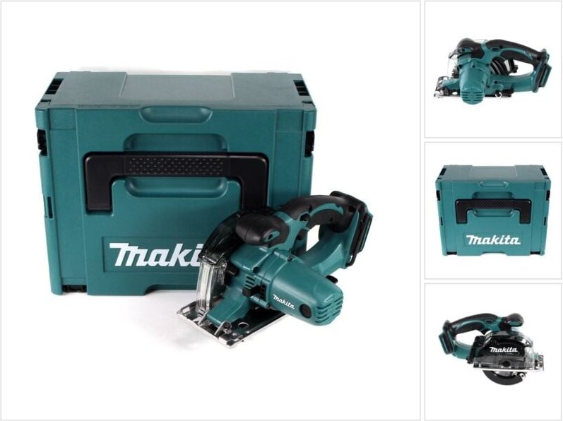 Makita DCS 552 ZJ 18 V Akku Metall Handkreissäge 136 mm im Makpac - ohne Akku und Ladegerät + Sägeblatt und Schutzbrille