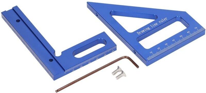 Winkelmesser 45° 90° Präzise und effiziente Messung, aus Aluminiumlegierung, für die Holzbearbeitung