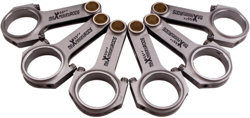 6x H-Schaft Pleuel Titanisiert für Porsche 911 Typ 930 / 964 3.2 3.3 ARP2000 TH-Schaft Pleuel für Porsche 911 3.2 3.3 12...