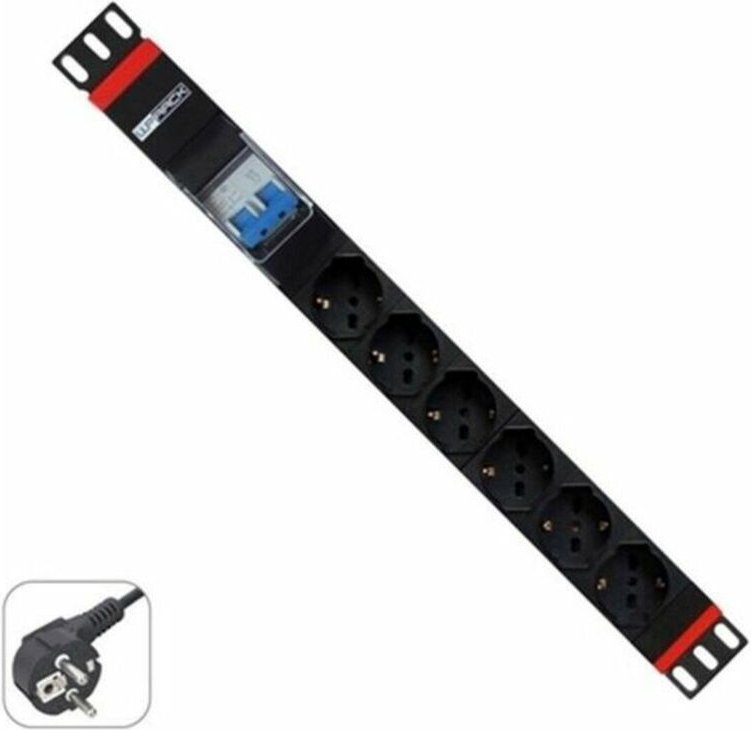 Wp WPN-PDU-G02-06 Steckdosenleiste schwarz rot 6 Steckdosen