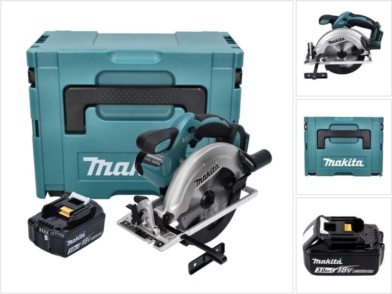 Dss 611 F1J Akku Handkreissäge 18 v 165 mm + 1x Akku 3,0 Ah + Makpac - ohne Ladegerät - Makita