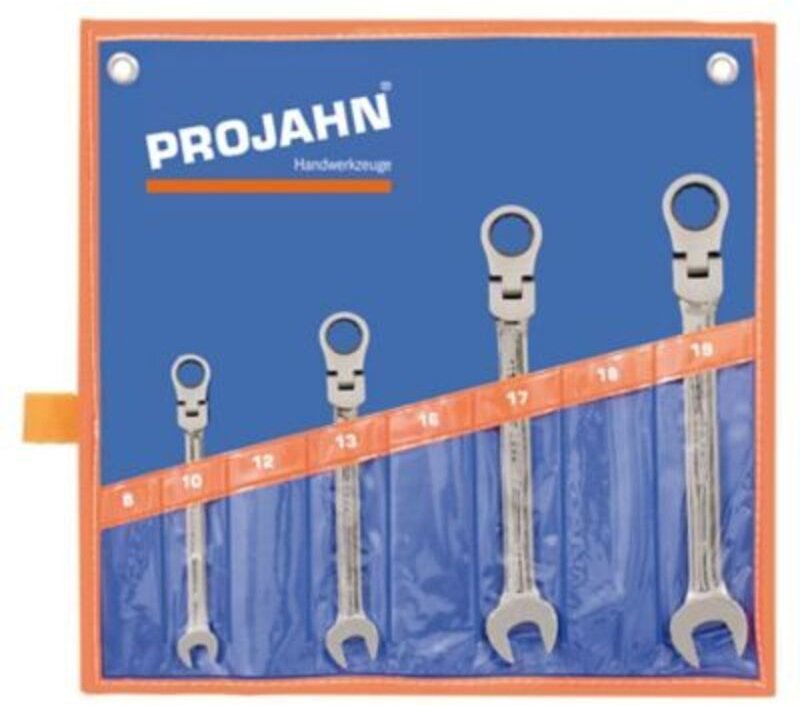 Projahn GearTech Schlüssel Satz flexibel Rolltasche 4-tlg. 10 - 13 - 17 - 19 mm