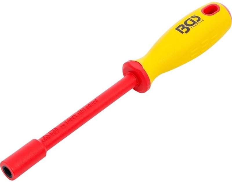 Bgs Technic - VDE-Steckschlüssel-Schraubendreher Sechskant sw 7 mm Klingenlänge 125 mm