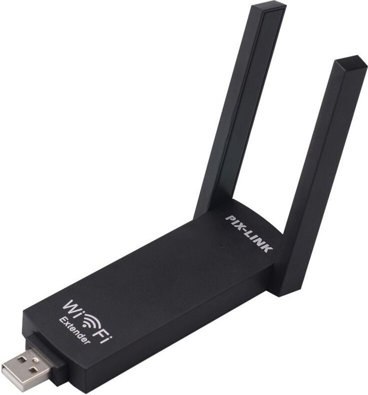 Trade Shop Traesio - Trade Shop - usb-router-signalverstärker 300 Mbit/s 2,4 GHz wlan 2 tragbare wlan-antennen -