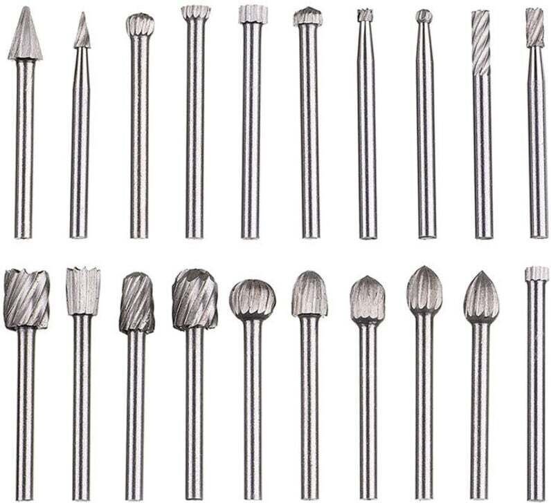 20-teilige Rotationsfeile, Hartmetallfeilensatz, HSS-Rotationsfeilenköpfe, Dremel-Rotationswerkzeug, Rotationswerkzeug m...