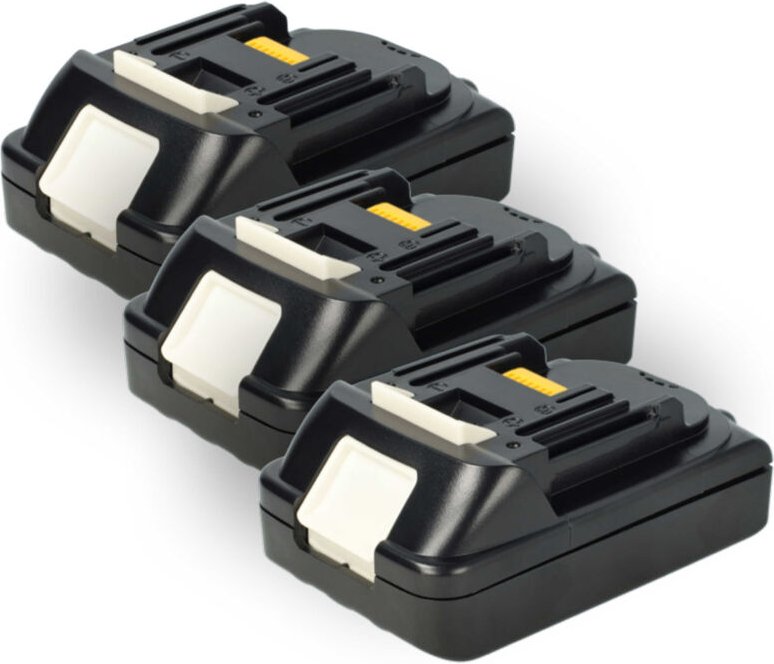 Extensilo - 3x Akku kompatibel mit Makita XRV01Z, XRV02Z, XRV02, XSC01Z, XRU04Z, XRM03B, XRV01, XRM04B Werkzeug (2500 mA...