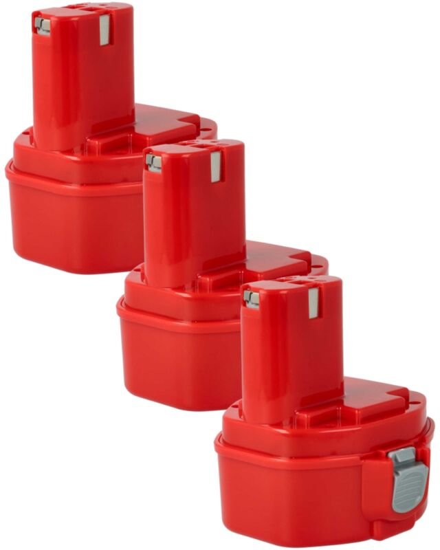 Vhbw - 3x Akku kompatibel mit Makita 8433D, 8280DWAE, 6935FD, 6934FDWDE, 6935FDWDE, 8280D, 6935FDWDEX Werkzeug (1500 mAh...