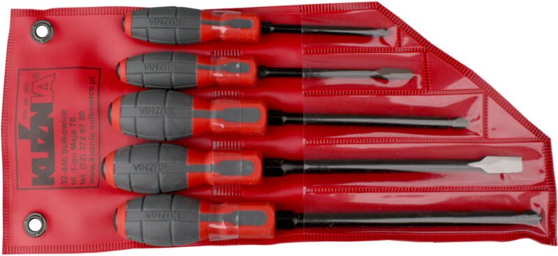 Satz Mit 5 Schraubendrehern 3-Schlitz 2-Kreuz - Wk 9372