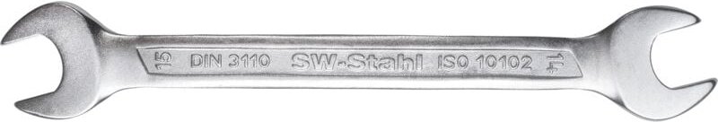 SW-Stahl 00139L Doppelgabelschlüssel SW 24 und 26 mm I Gabelschlüssel I Maulschlüssel offen I Doppelmaulschlüssel 24x26 ...