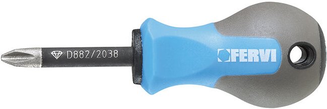 Kreuzschlitzschraubendreher mit Diamantspitze PH2 x 38 mm Fervi d882/2038