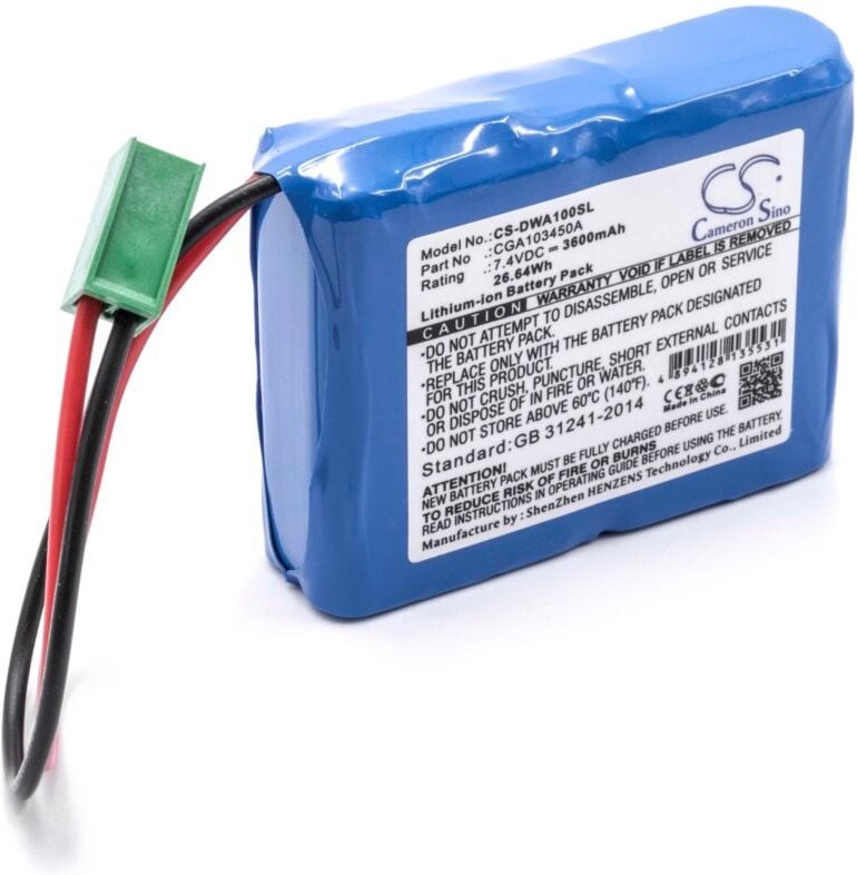 Vhbw - Akku kompatibel mit cemb dwa 1000 Wheel Spurmessgerät (3600 mAh, 7,4 v, Li-Ion)