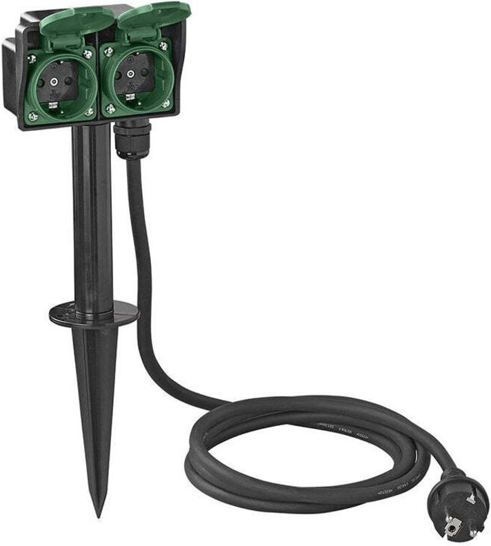 Gartensteckdose schuko 2 fach 2m 3x25mm