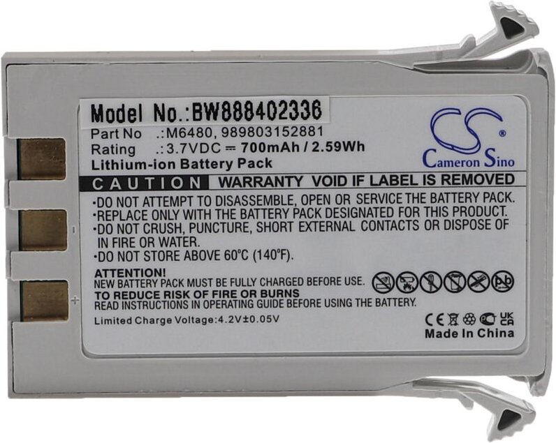 Vhbw - Akku Ersatz für Philips 989803152881, M6480 für Medizintechnik (700 mAh, 3,7 v, Li-Ion)