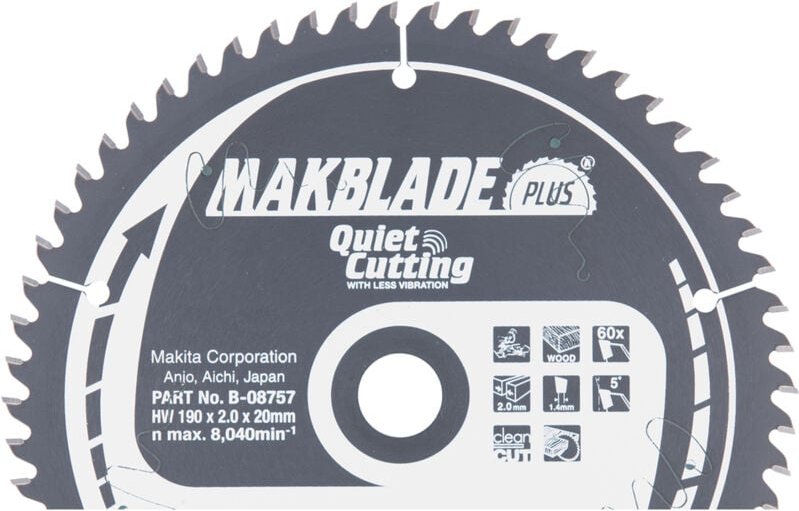 B-08757 hm 190/20/60D Makblade Plus Scheibe - Makita