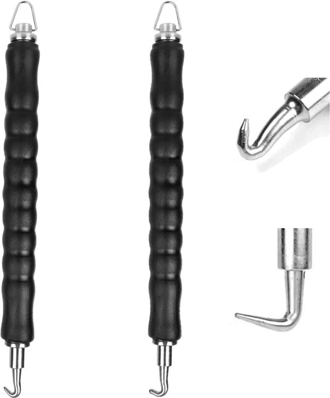 2PCS Wire Twister, automatischer Drahtbinder für Bewehrungsstäbe, Straight Hook Twister und gebogene Wire Twister-Werkze...
